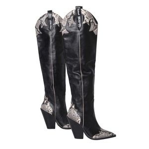 Naked Wolfe Over-The-Knee Cowboy Boots